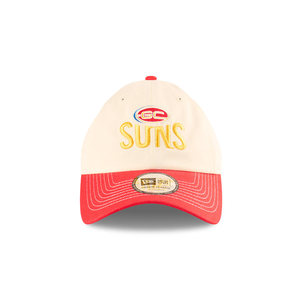 Gold Coast Suns Hat - 2025 AFL 2Tone Chrome Contrast Casual Classic Strapback Cap - New Era
